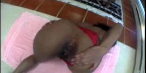 Ethiopian Lady Takes Cam In Every Hole 2of2 - Lady A.