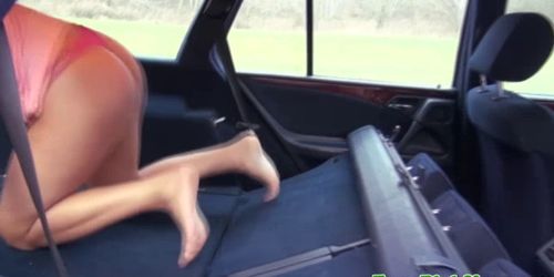 Pulling amateur fucking  in public