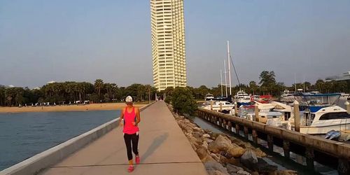 PUBLIC PEE during evening exercising