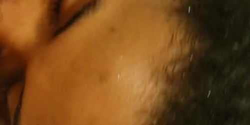 Sucking white cock in shower and cum on my face