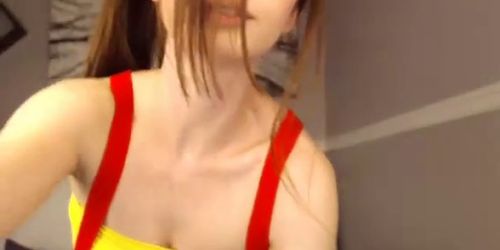 Misty naked in a Pokemon cosplay