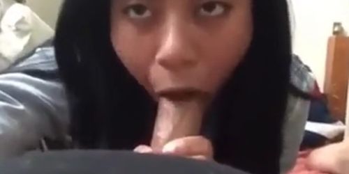 Asian Slut Sucking for Cum