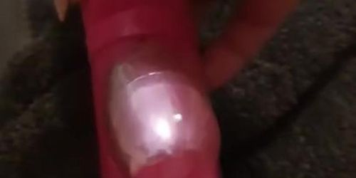 Watch my gf squirt with her rabbit 