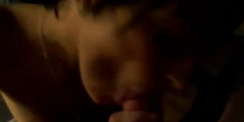 MILF sucks the cum out
