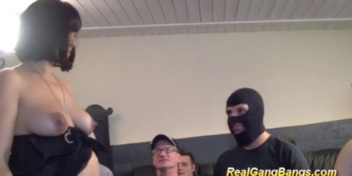 REALGANGBANGS - Pregnant Teen in extreme gangbang