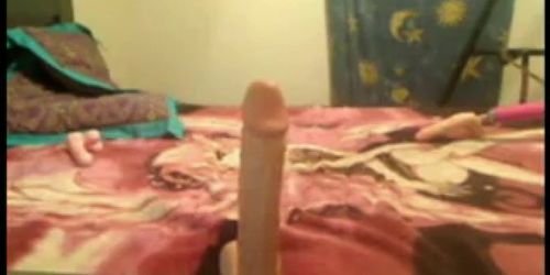 Blonde Teen Deep Throating Large Dildo