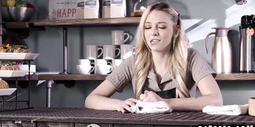 Barista Girl Thrilled Giving BJ Under the Counter