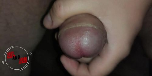 Teen masturbate his big cock. POV sperm fountain. 1080HD, 60FPS. julandjon.