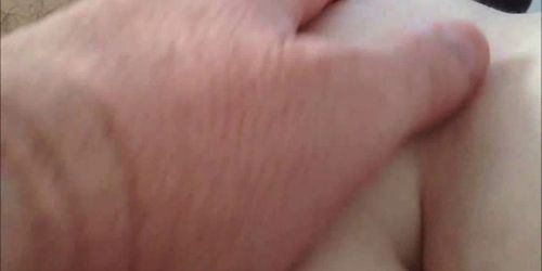 Teasing a hairy MILF muff - closeup