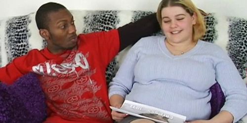 Ebony guy fucks fat girl - video 11