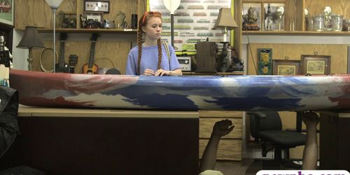 Redhead teen sells her canoe and slammed by pawn keeper