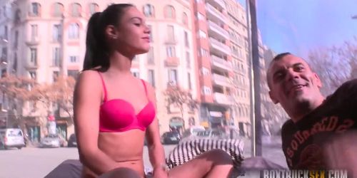 Hot Teen Apolonia Lapiedra Fucks the Model Agent in Public