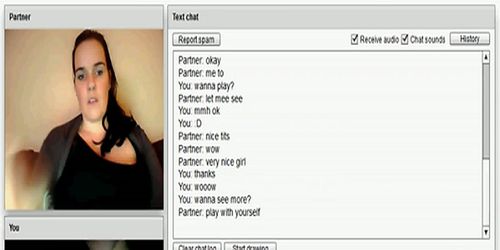 Chatroulette Granny - horny and chubby play with girl on chatroulette - Tnaflix.com