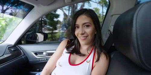 Stepbro receives a steaming hot deep throat blowjob from Natalie Brooks