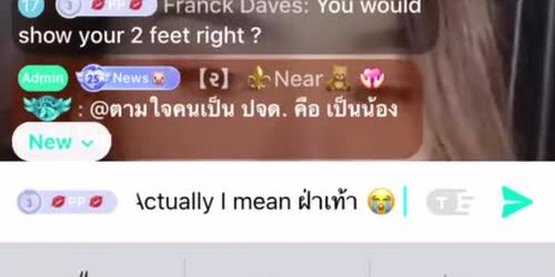 Beautiful Thai student shows her Soles [BigoLive]