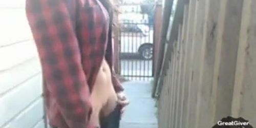 Nude in public front yard flashing neighbors o ... - Tnaflix.com
