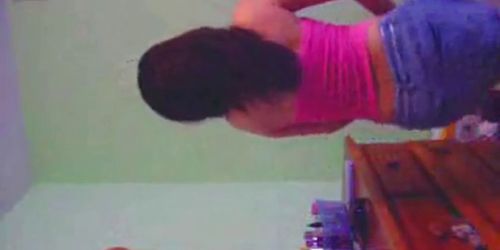 Great tits on this hottie dancing on webcam - video 2