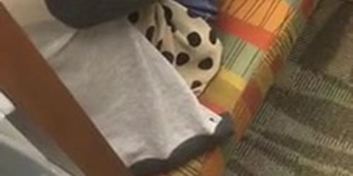 cum near girl in library