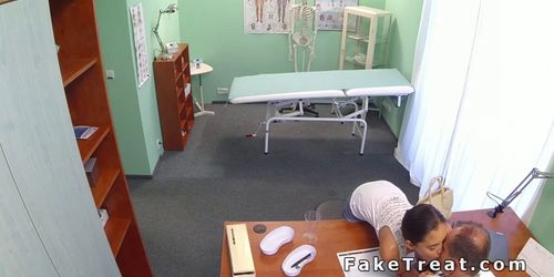 Russian babe fucks doctor till orgasm