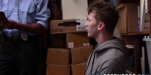 Twink reprobate creampied by mall cop