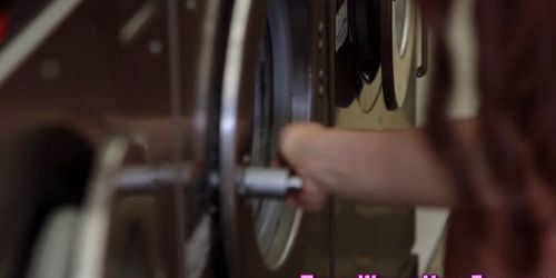 Teen cum spray laundrette