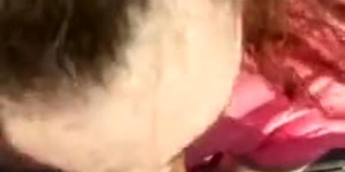 White girl Outdoor blowjob part1