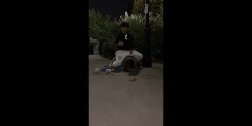 Lil Ignorant sits on a hoe then makes her suck his cock 