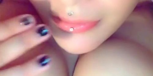 Licking my big rough Pierced nipples 