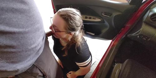 PAWG Submissive Wife Gets A MASSIVE Public Facial  Fetlife Parking Garage BJ