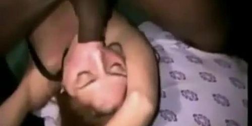 Amateur - Girl Tied to Bed BBC Deepthroated