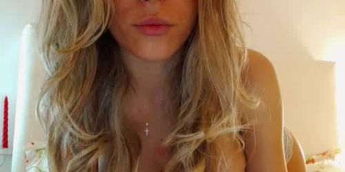 Hot Blonde Perfect Tits On Webcam 1 - video 1