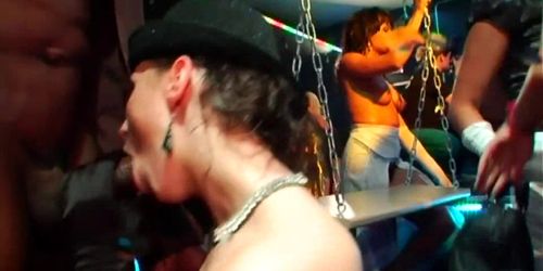 DRUNKSEXORGY - Beauty clubber gets fucked in public