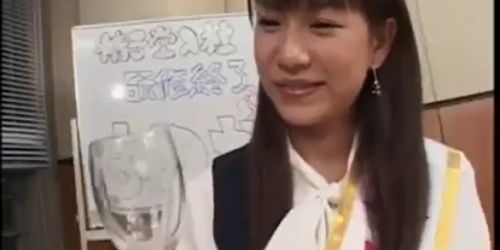 Real asian teen drinks cum from glass in amateur groupsex