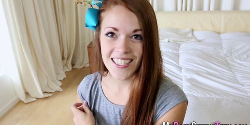 Pov teen gets cum covered