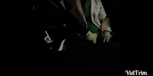 Step mother caught on hidden camera fucking in the car with step son till he cums 