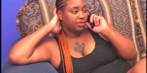 Slutty BBW lesbo ebony gets pussy licked