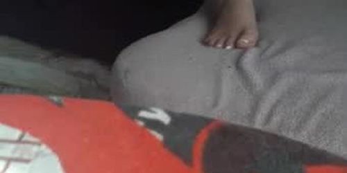 Ballbusting foot licking