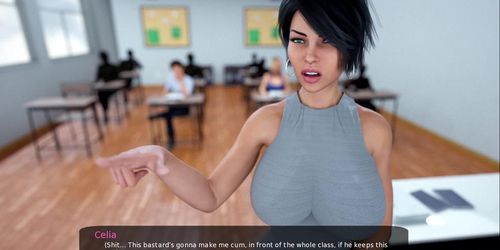 Milfy City Miss Celia Scene:3 Teacher cums in front of the class