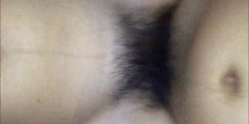 Asian Teen chick with hairy pussy