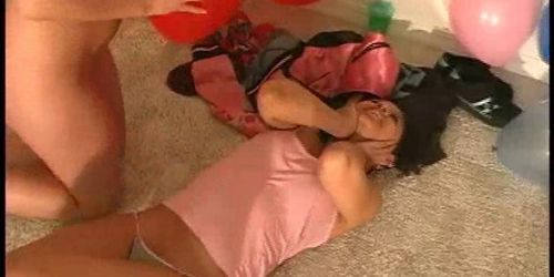 Guy watches amateur student lesbians