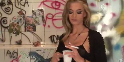 Fench babe smoking