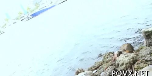 Alluring bitch and erected pecker - video 17