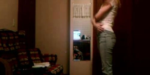 stripping in her room - video 1
