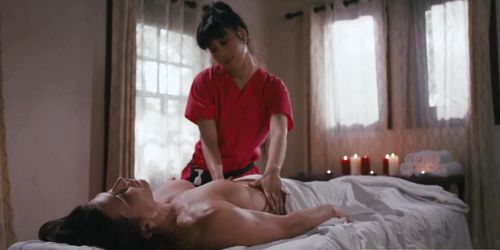 Asian masseuse licks her clients wet pussy (Ariel X, Jade Kush)