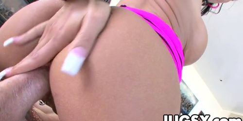 Horny brunette Angelina Valentine