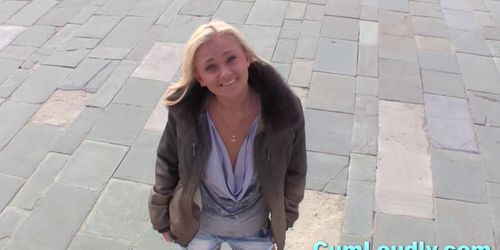 Blonde Babe Sasha Picked Up On A Street - video 1