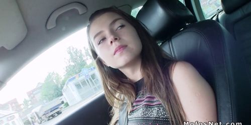 Busty Russian teen hitchhiker banging (Marina Visconti)