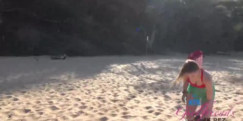 Blowjob on beach