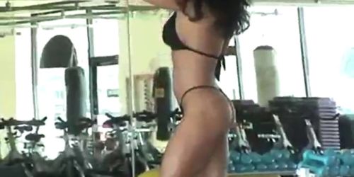 a knock out in a thong