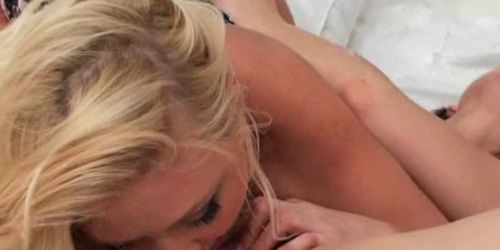 Two Girls On A Sexy Bed Fight (Miss Blondie)